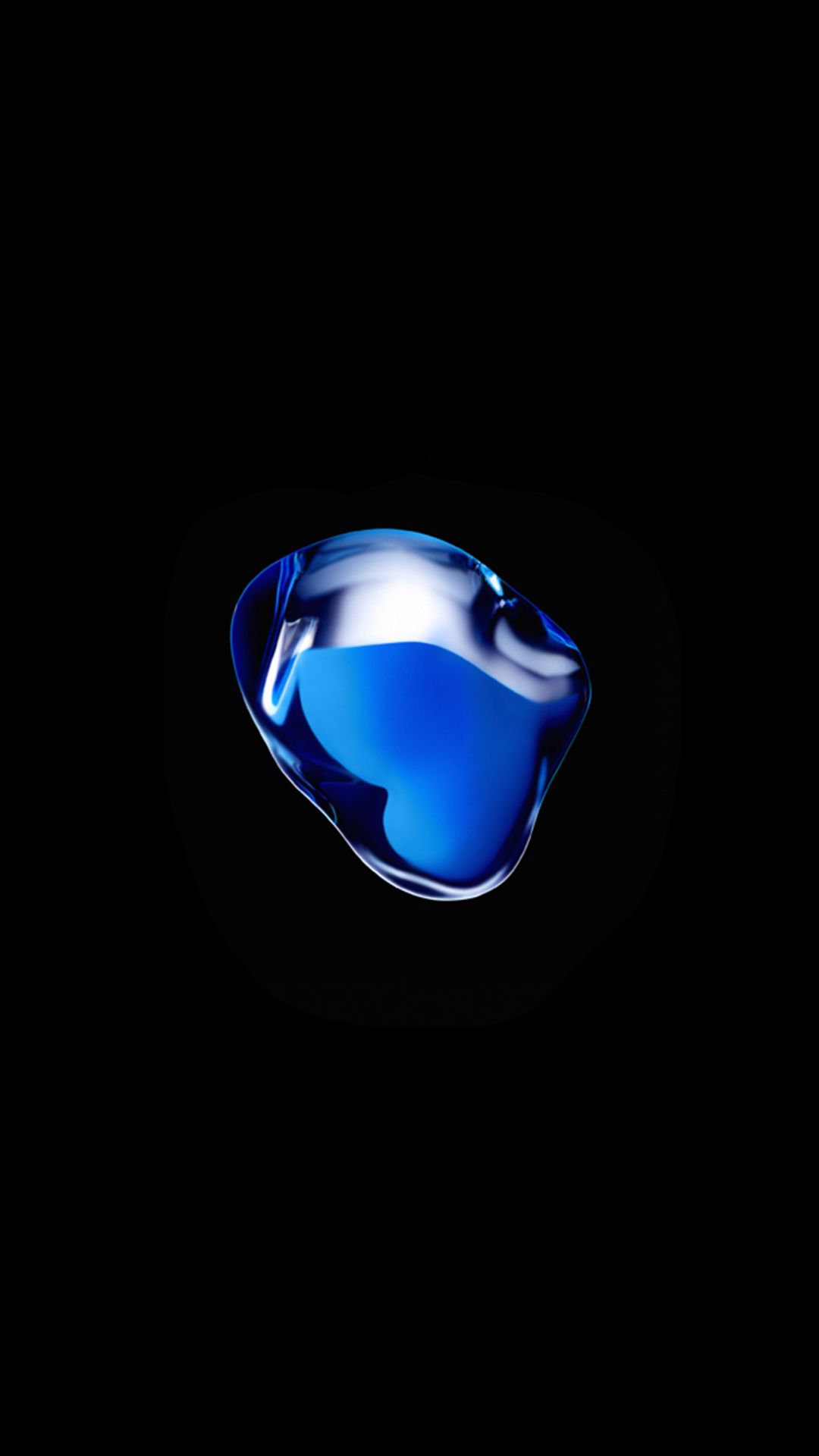 Goccia blu astratta scuro, 1080x1920 Full HD Verticale, iPhone Air
