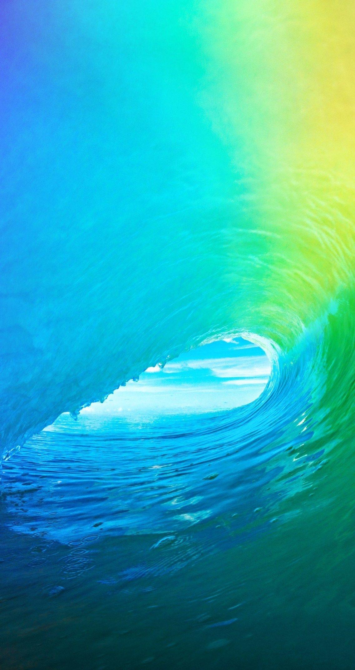 onda oceano colorata, 1137x2145 Verticale, iPhone Plus