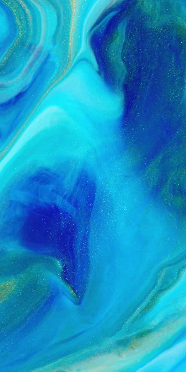 Astratto fluido blu turchese, 640x1280 Verticale, iPhone