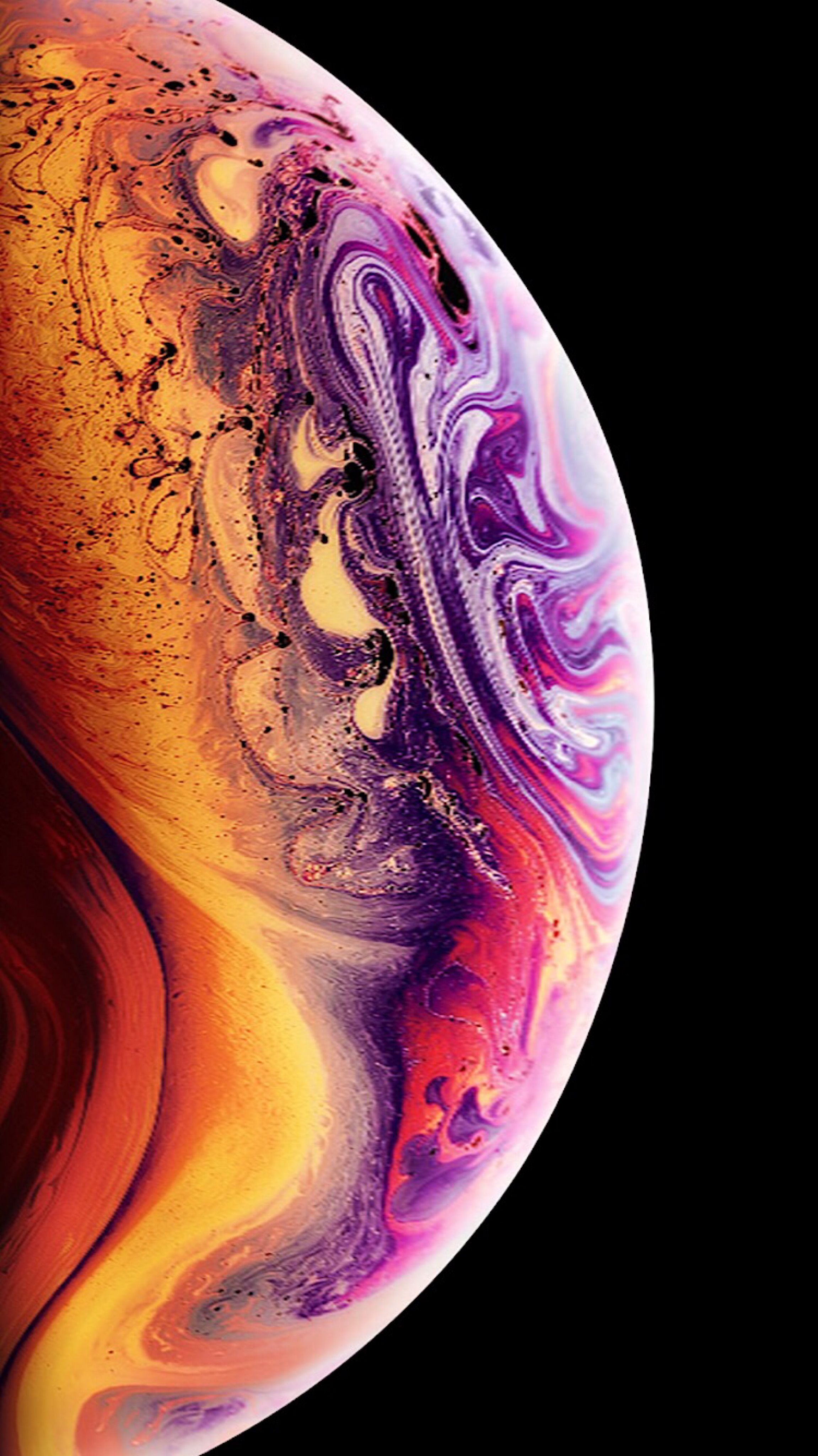 Sfera astratta arancione viola, 2302x4096 Verticale, iPhone Plus