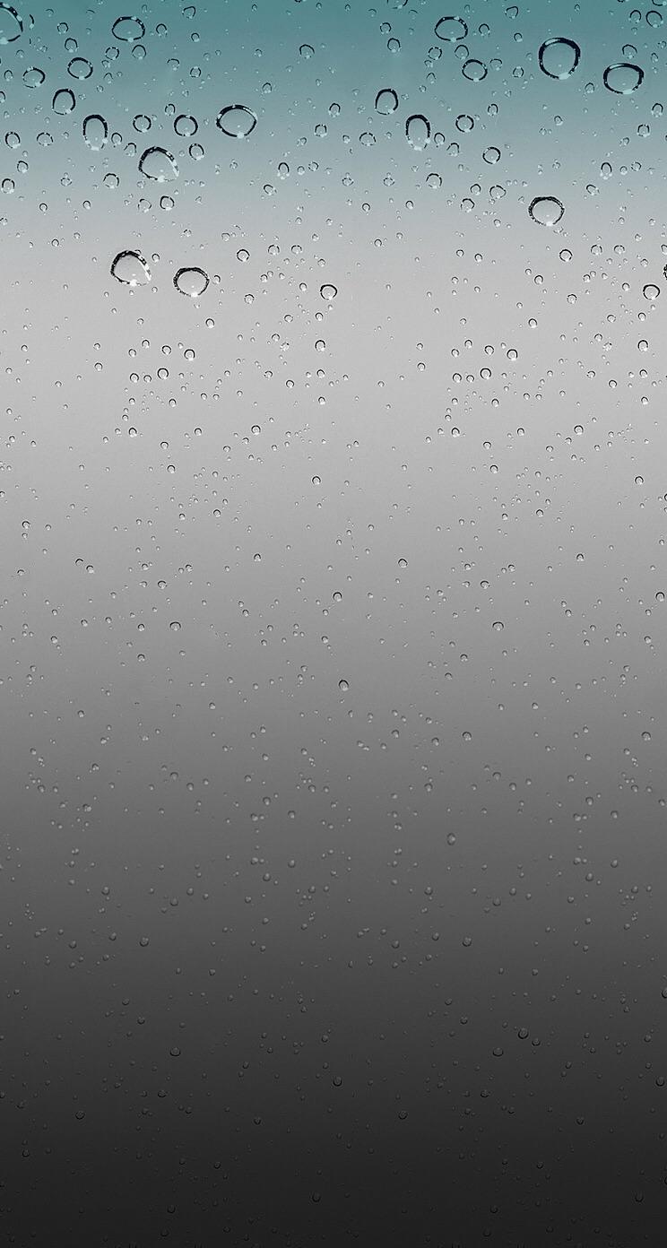 Gocce d'acqua vetro grigio, 744x1392 Verticale, iPhone
