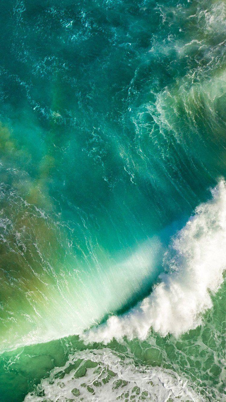 onde oceano verde smeraldo, 750x1334 Verticale, iPhone Pro Max