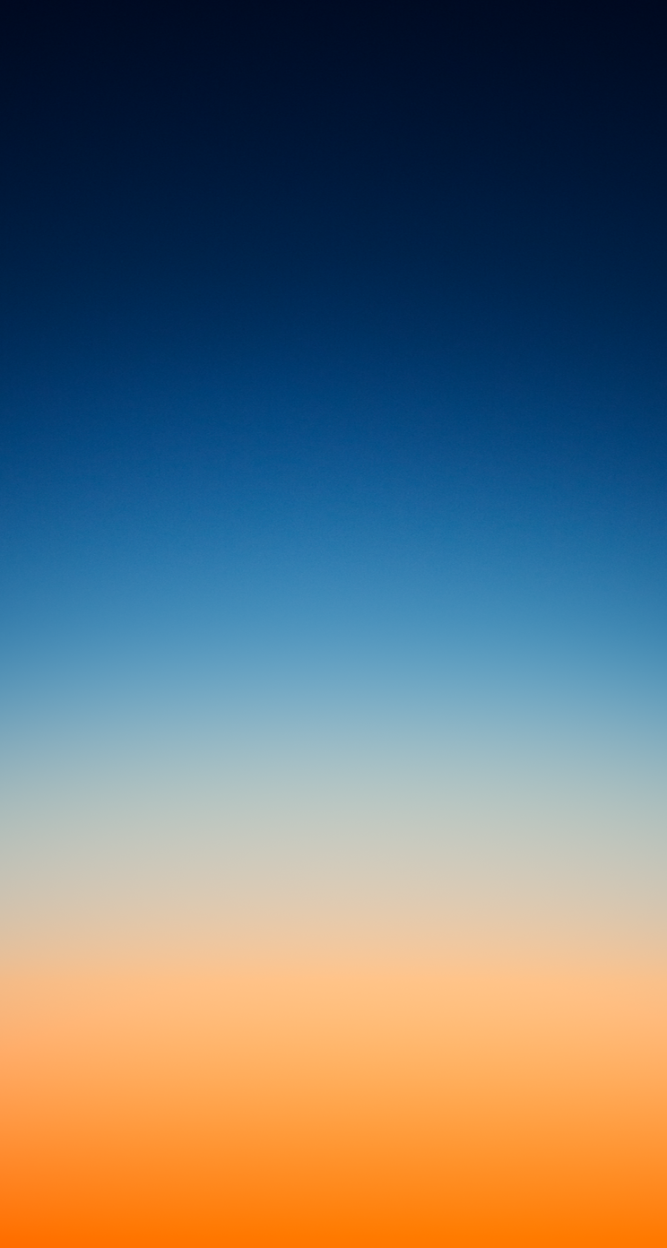 Sfumatura blu arancione tramonto, 744x1392 Verticale, iPhone Plus