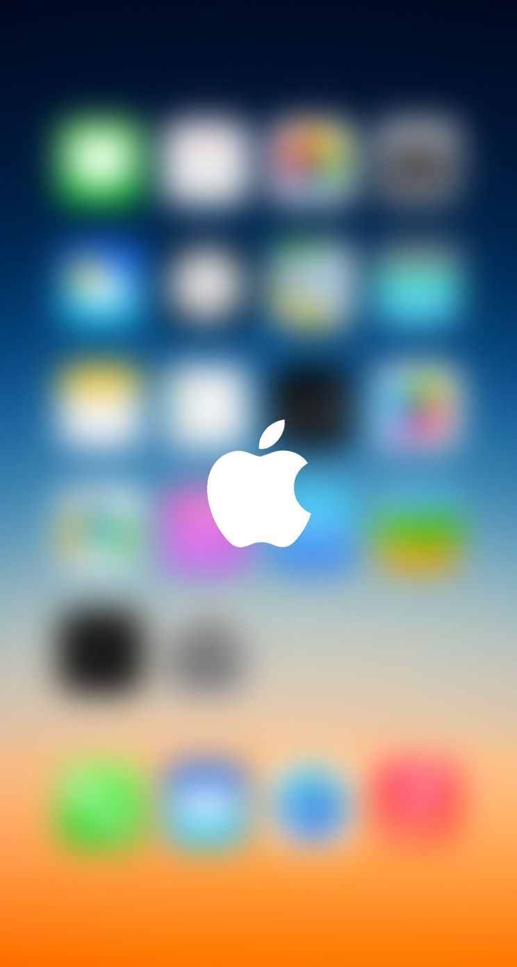 logo Apple sfocato schermo, 744x1392 Full HD Verticale, iPhone