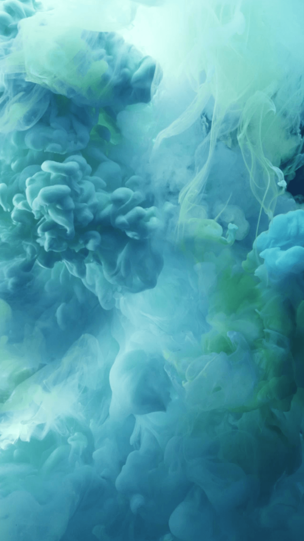 Fumo astratto azzurro verde, 1242x2208 Full HD Verticale, iPhone Plus