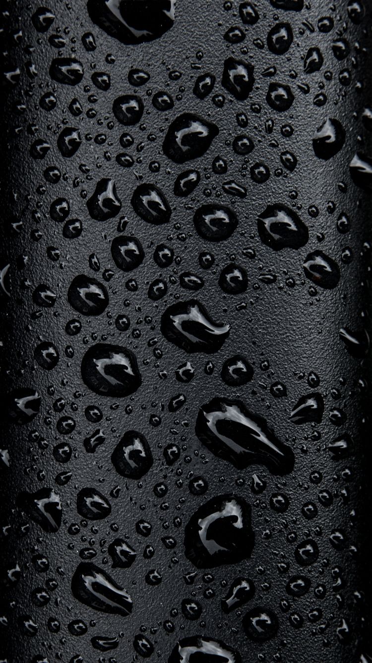 Gocce d'acqua nere, 750x1334 Verticale, iPhone Plus