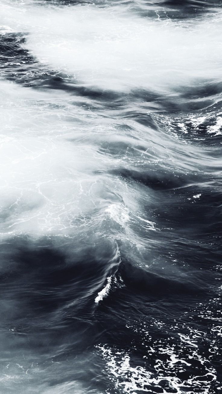 Onde oceano scuro, 736x1308 Verticale, iPhone Pro Max