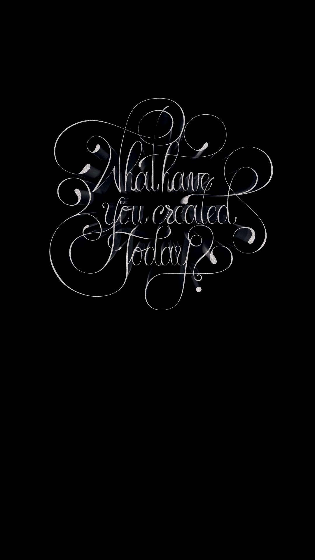Scritta calligrafica nera elegante, 1080x1920 Verticale, iPhone Pro Max