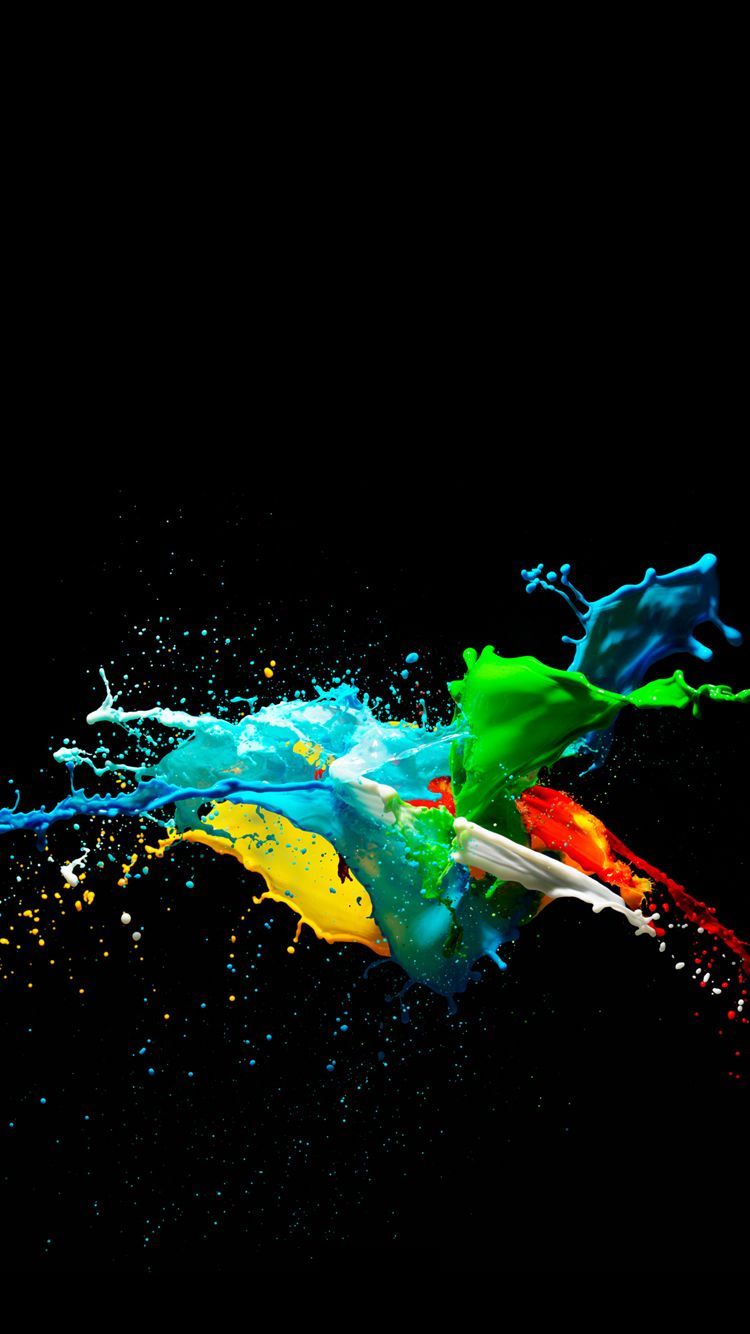 Schizzi di vernice colorata, 750x1334 Full HD Verticale, iPhone Pro Max