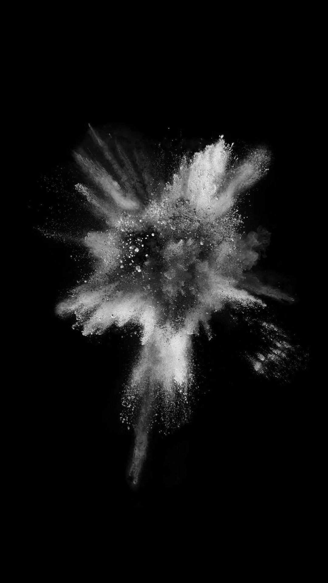 esplosione polvere bianca nero, 1080x1920 Full HD Verticale, iPhone Pro