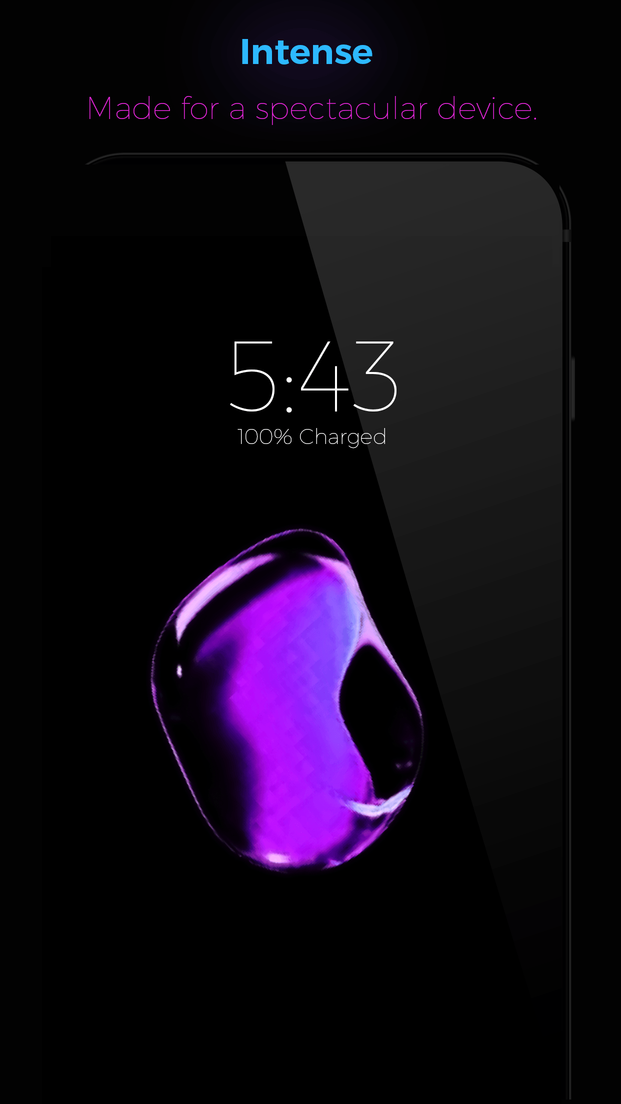 iPhone nero forma viola astratta, 1242x2208 Full HD Verticale, iPhone