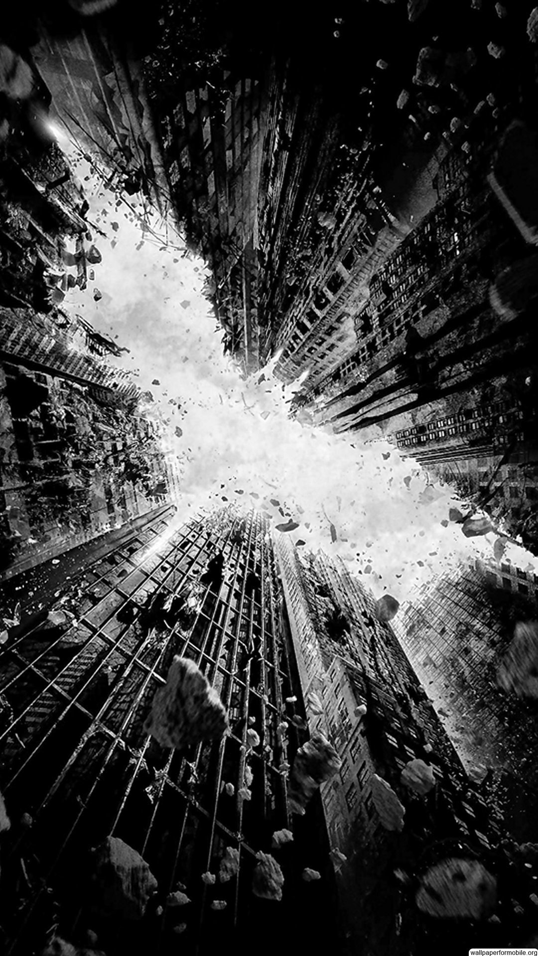 Batman logo grattacieli neri, DC Comics, 1080x1920 Verticale, iPhone Pro Max
