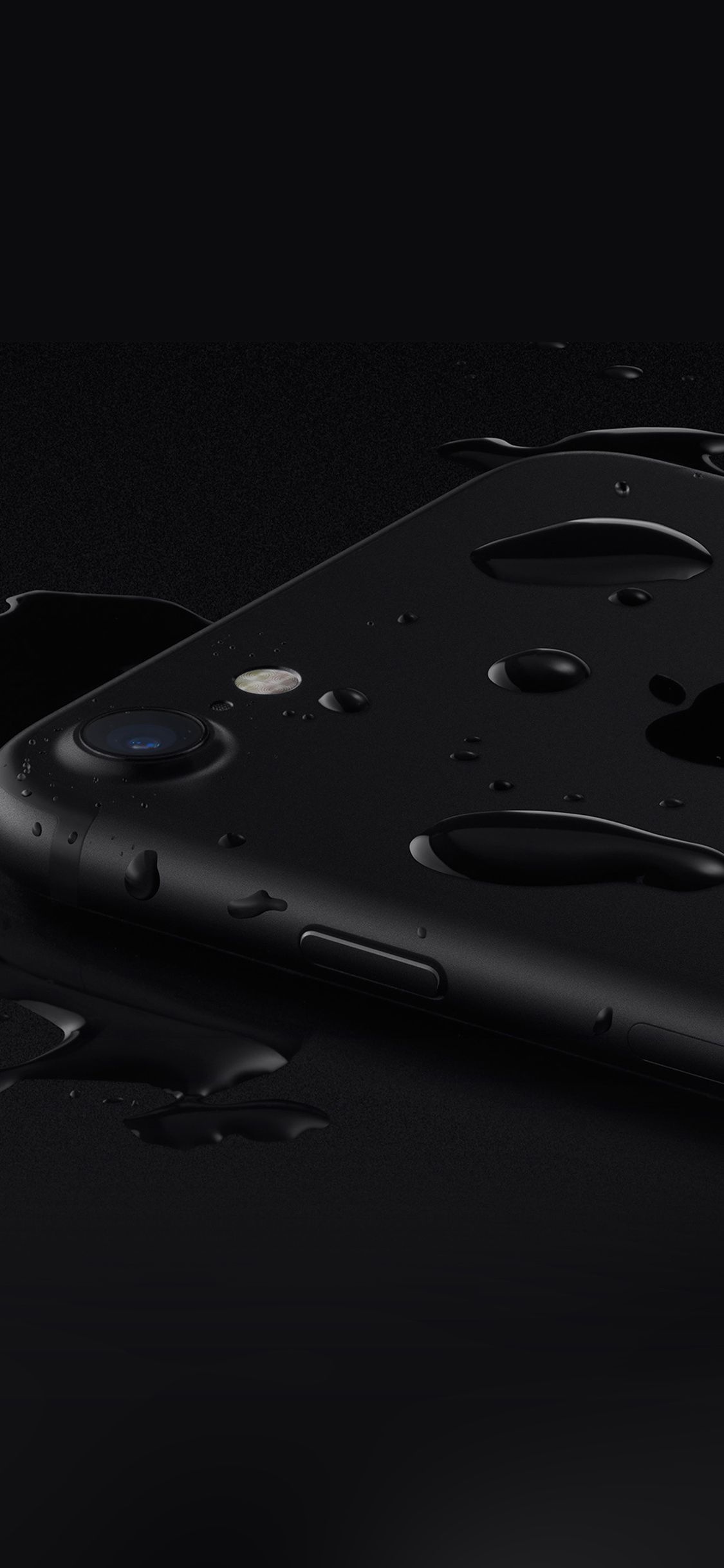 iPhone nero con gocce d'acqua, 1125x2436 Full HD Verticale, iPhone