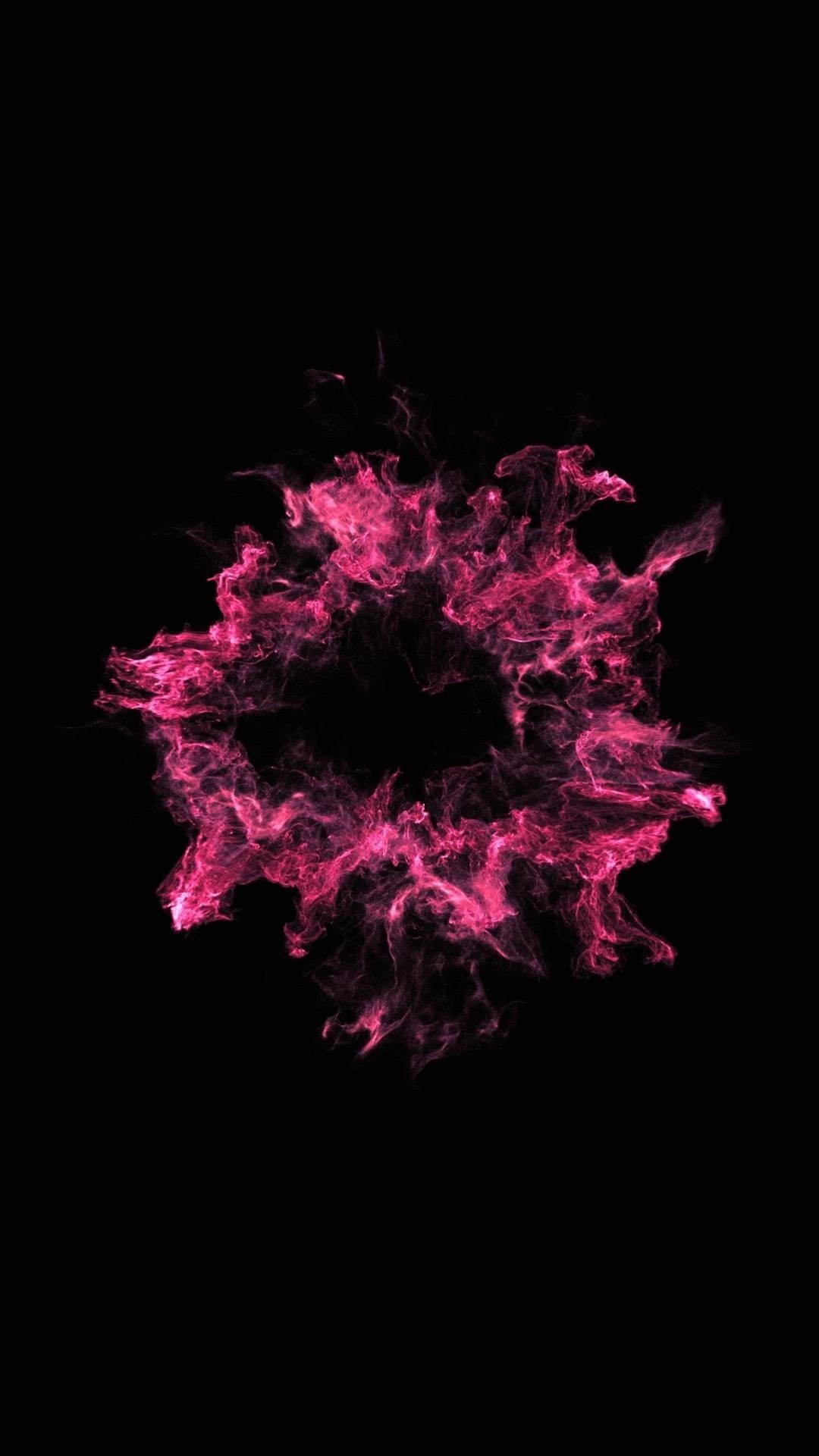 Anello fumo rosa astratto, 1080x1920 Full HD Verticale, iPhone Pro
