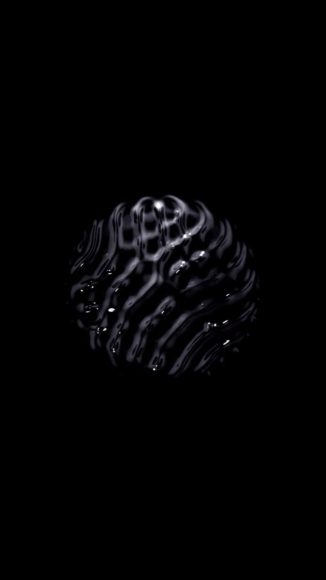Sfera nera texture 3D, 1080x1920 Verticale, iPhone