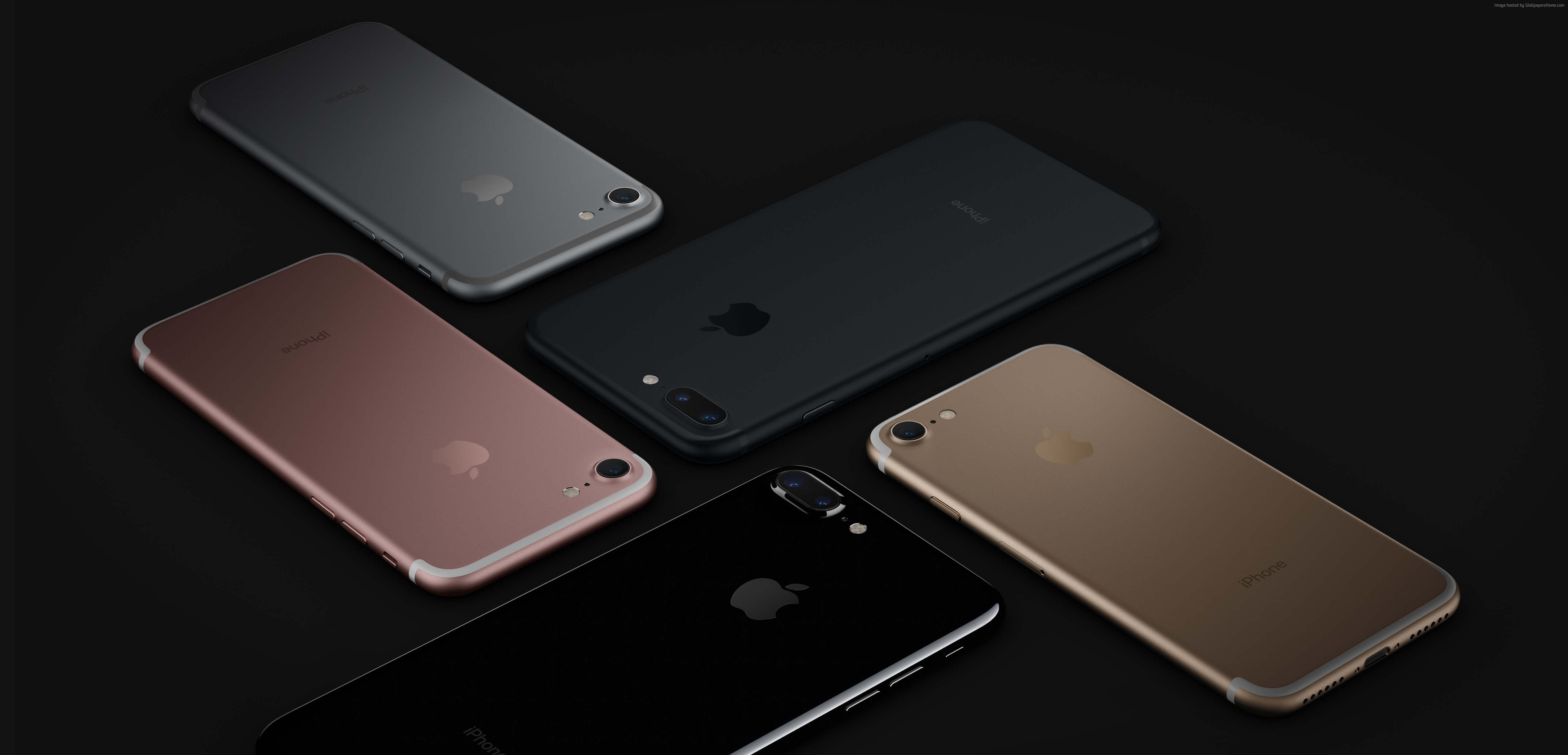 iPhone 7 vari colori, 5120x2466 UHD, Monitor 4K