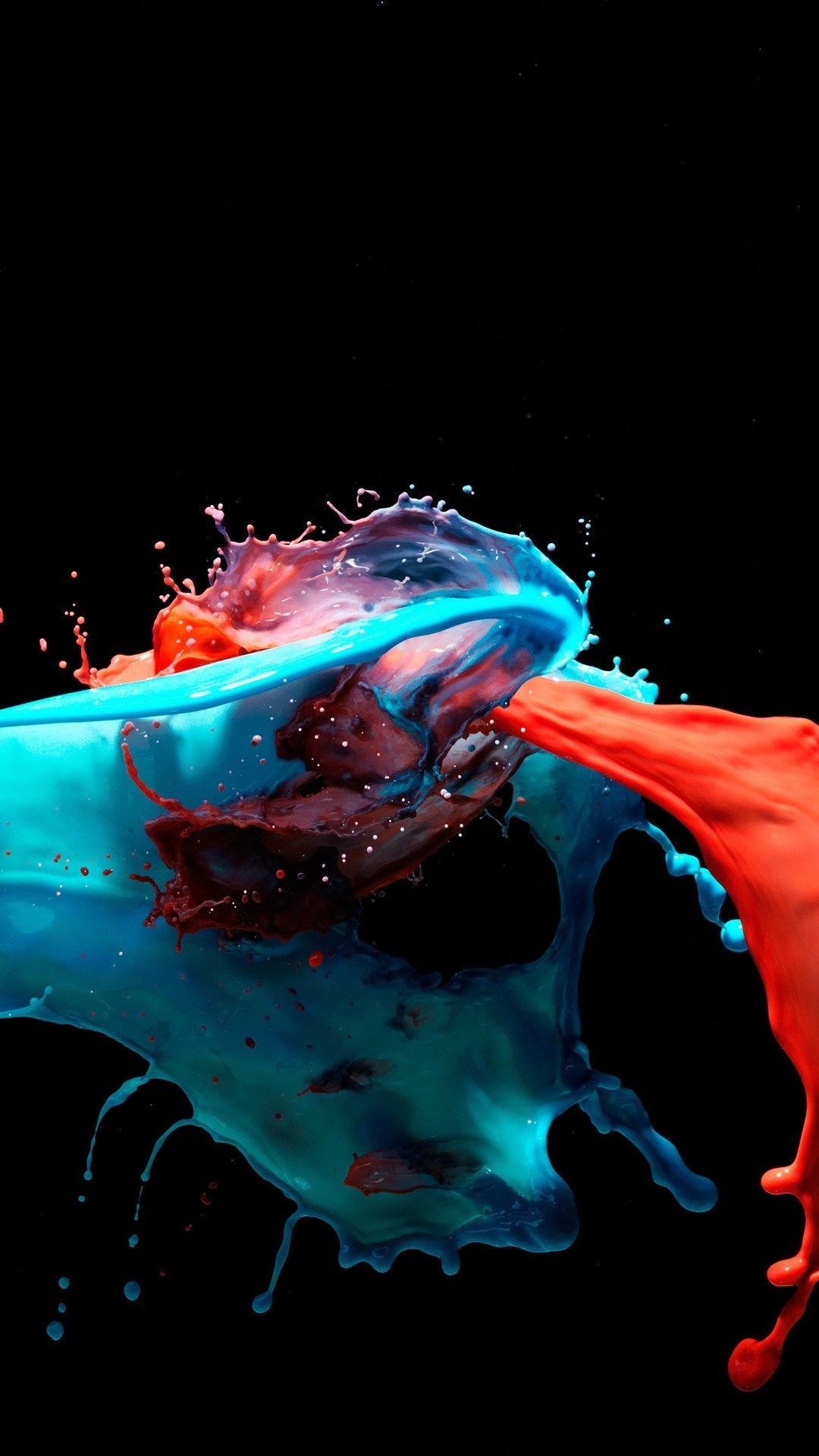 Splash colori vernice astratto, 1080x1920 Verticale, iPhone Pro Max