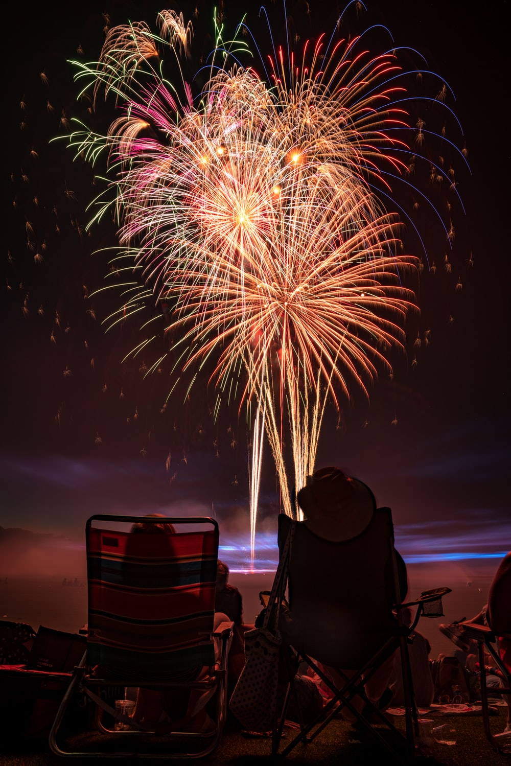 Fuochi d'artificio cielo notturno, 1000x1499 Full HD Verticale, iPhone Plus