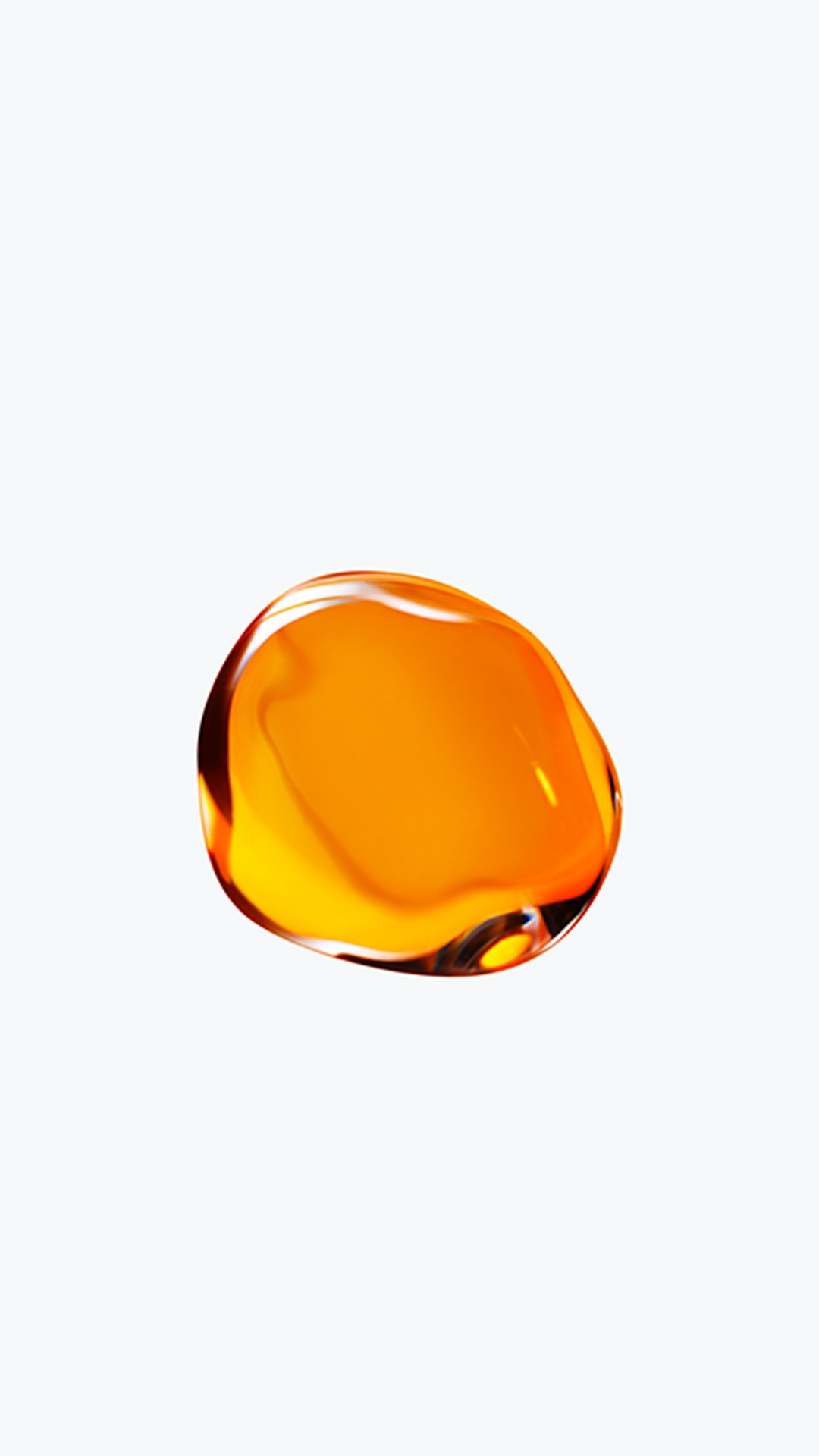 Goccia liquido arancione astratto, 1080x1920 Full HD Verticale, iPhone Pro Max