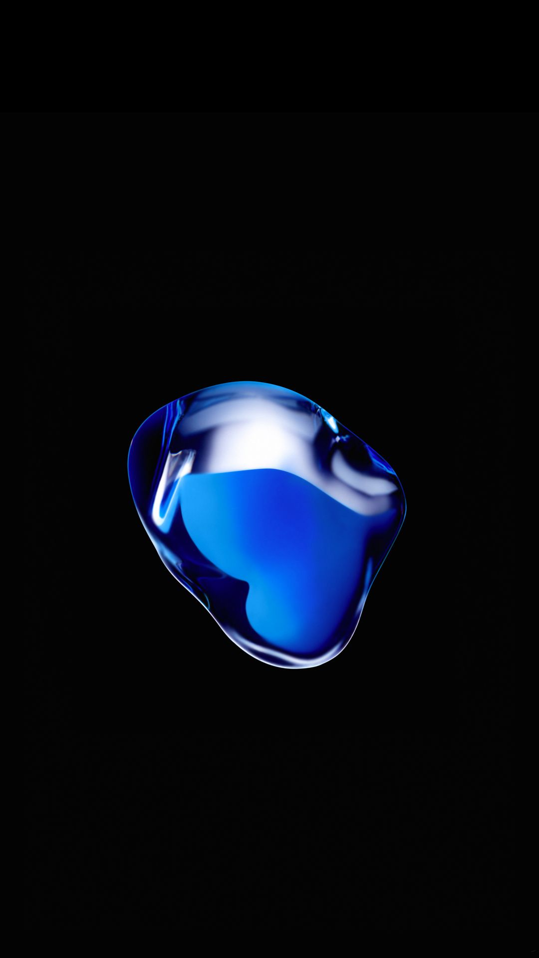Goccia liquida blu astratta, 1080x1920 Full HD Verticale, iPhone Air