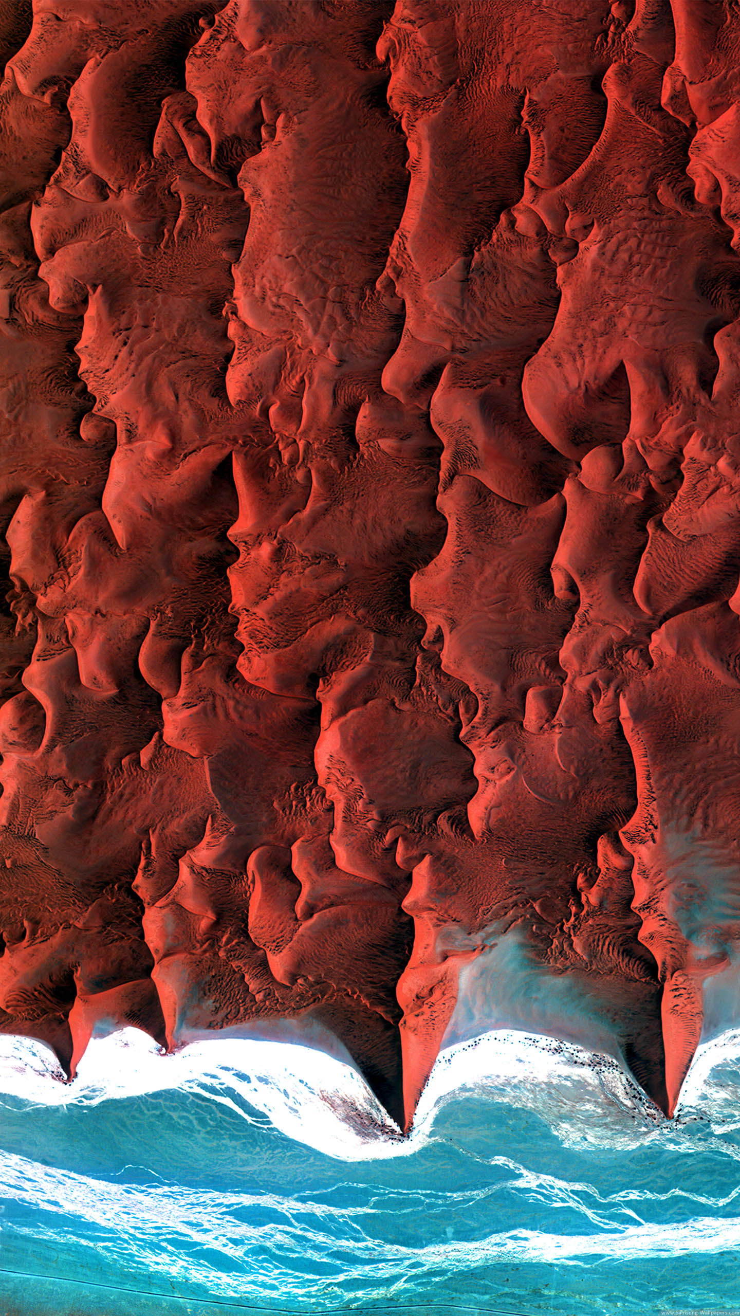 Costa rossa vista satellite, 1440x2560 Full HD Verticale, iPhone Air