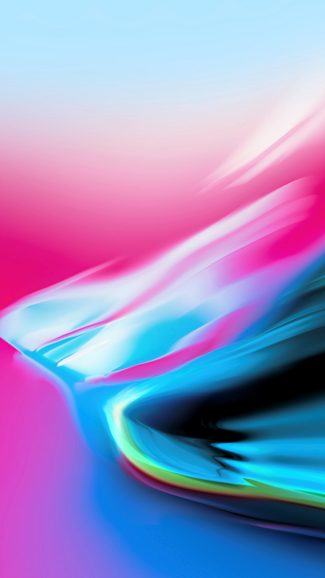 Onda astratta rosa e blu, 1080x1920 Full HD Verticale, iPhone Pro Max