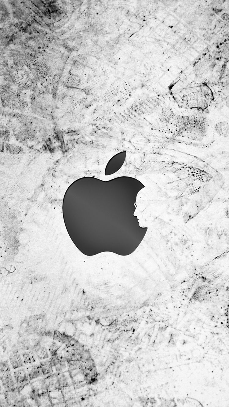 Logo Apple nero texture grunge, 750x1334 Full HD Verticale, iPhone Air
