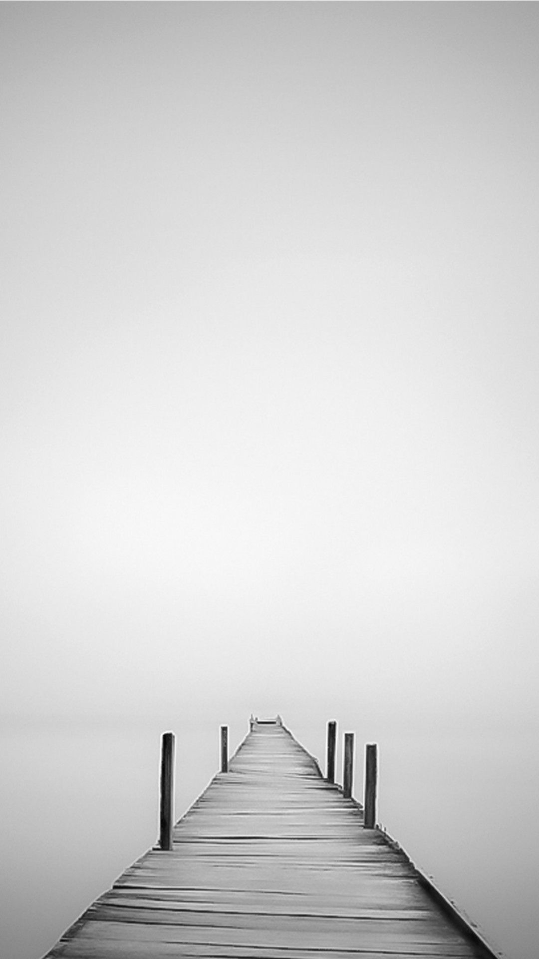 Molo minimalista bianco e nero, 1080x1920 Full HD Verticale, iPhone Air