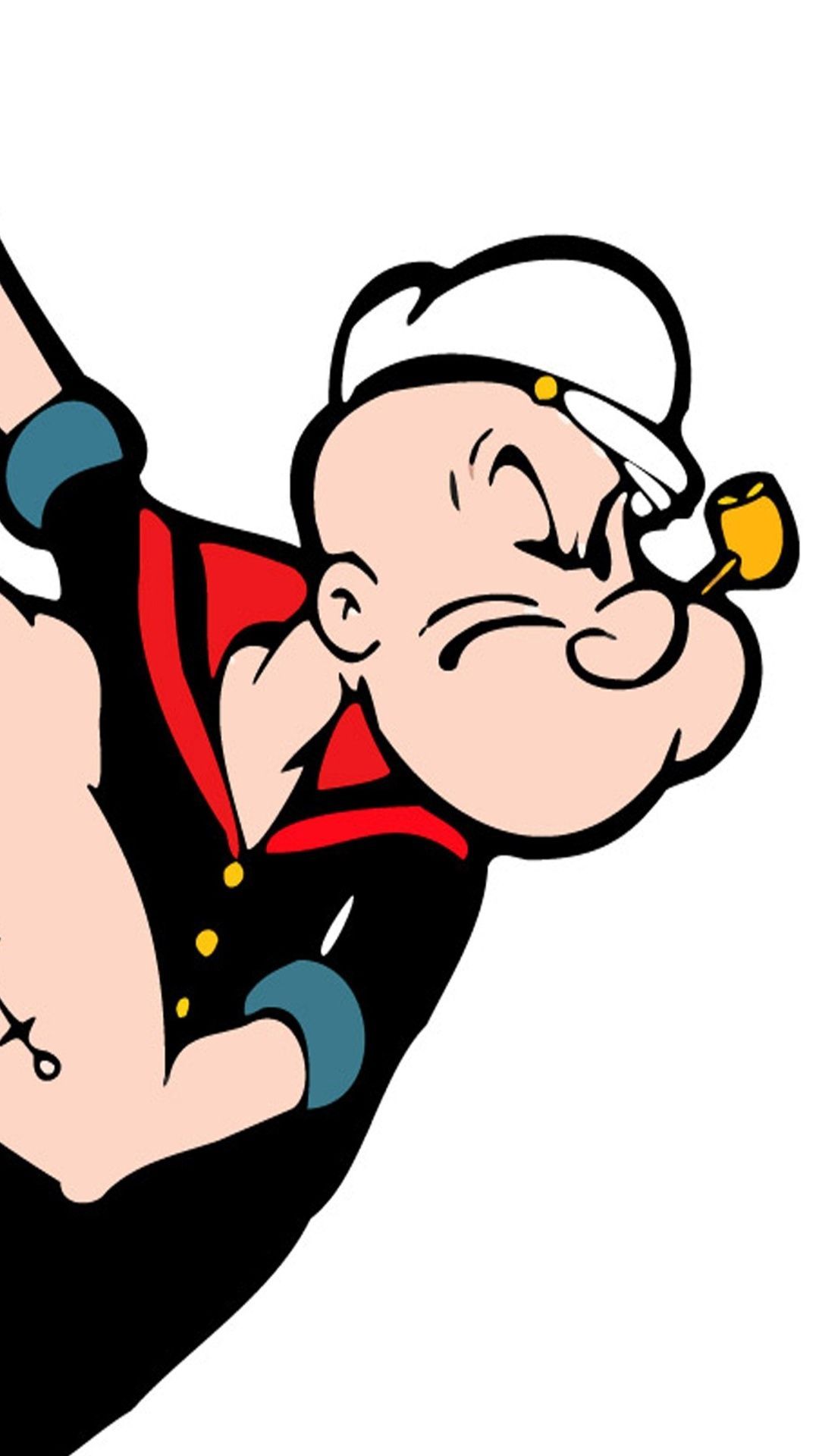 Braccio di Ferro cartone animato, Popeye, 1080x1920 Full HD Verticale, iPhone Pro