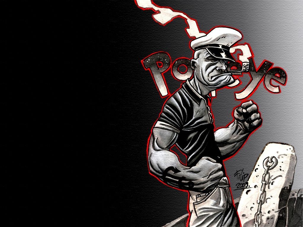 Braccio di Ferro stile fumetto, 1024x768 HD, Desktop