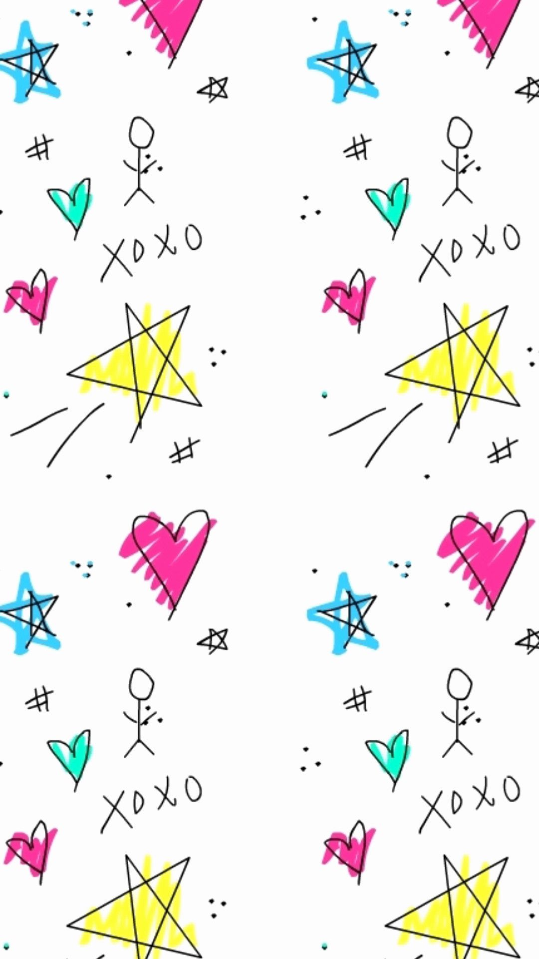 Collage pattern colorati carini, 728x3632 Verticale, iPhone