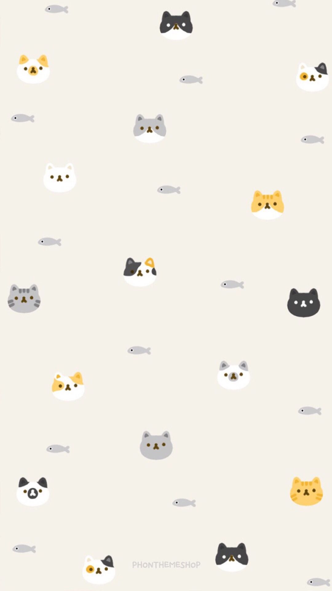 Facce di gatti kawaii, 1080x1920 Full HD Verticale, iPhone Pro