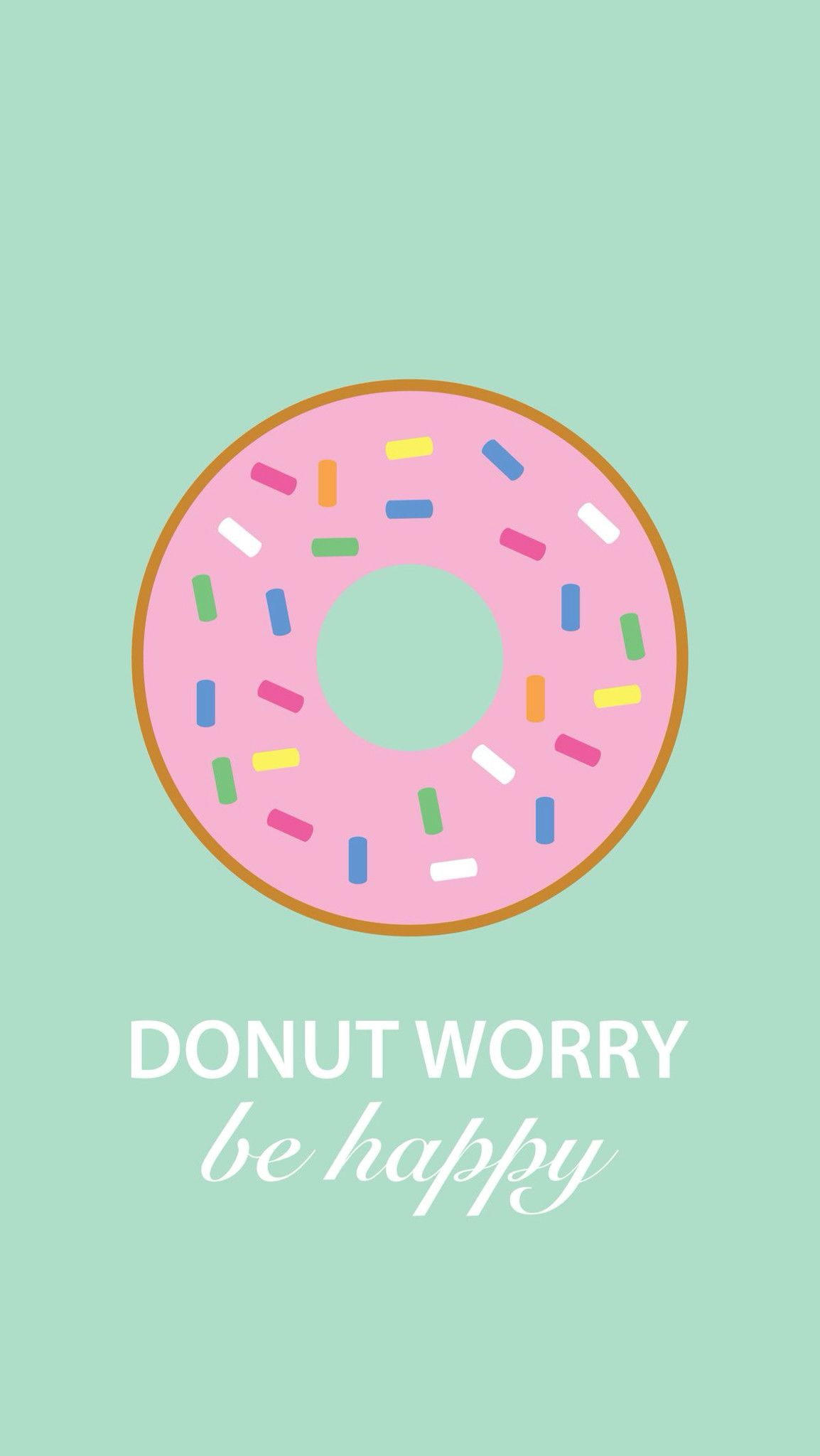 Donut rosa con scritta, 1154x2048 Verticale, iPhone Plus