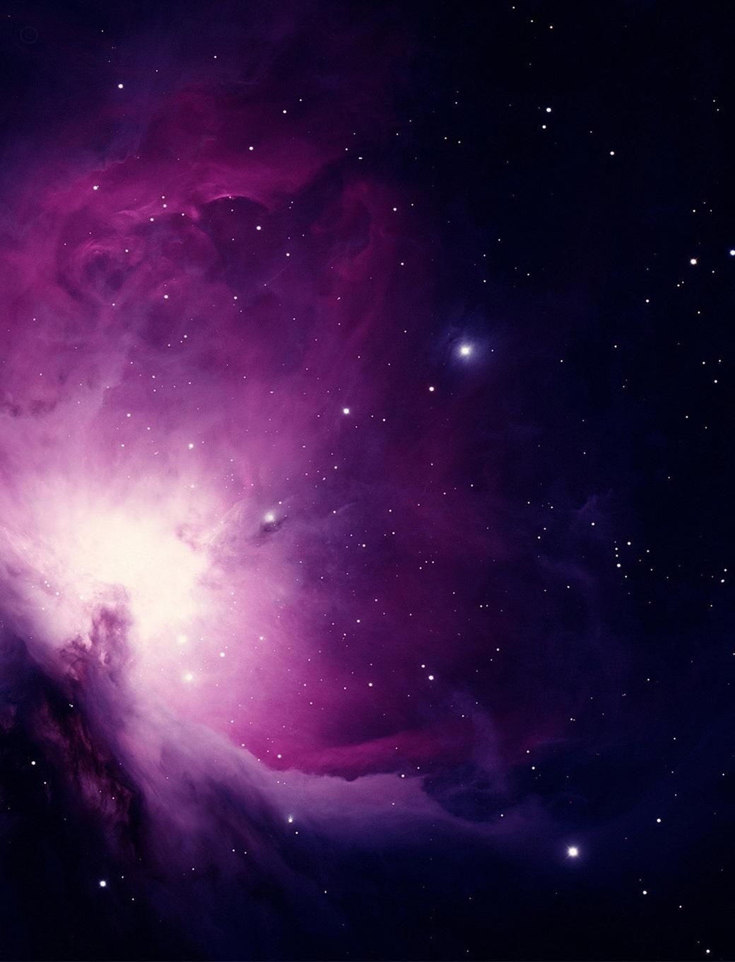 Nebulosa viola con stelle, 1040x1360 Full HD Verticale, iPhone