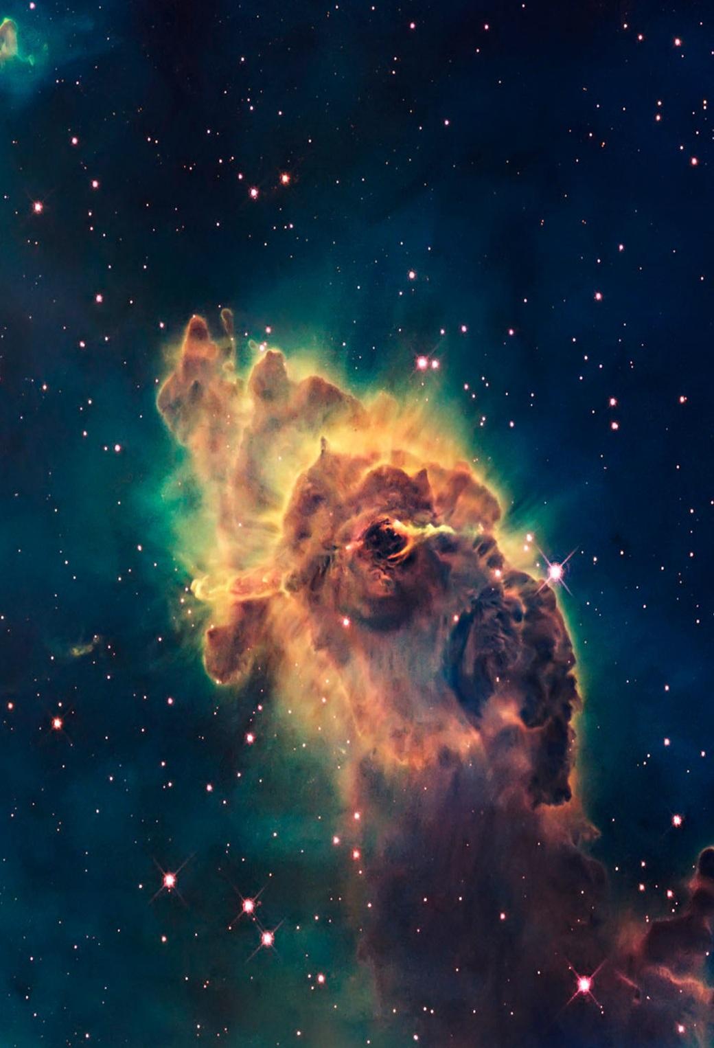 Nebulosa colorata nello spazio, 1040x1526 Verticale, iPhone Pro