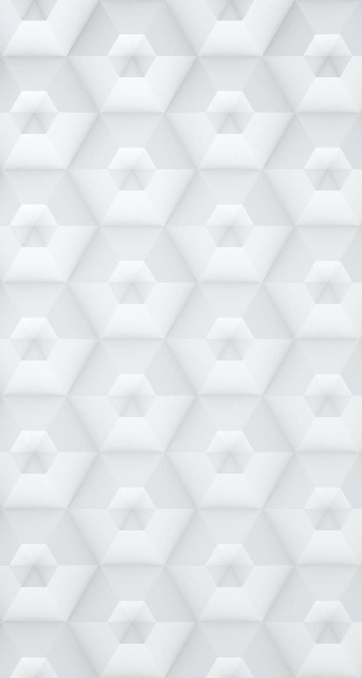 Pattern esagonale 3D bianco, 744x1392 Verticale, iPhone Plus