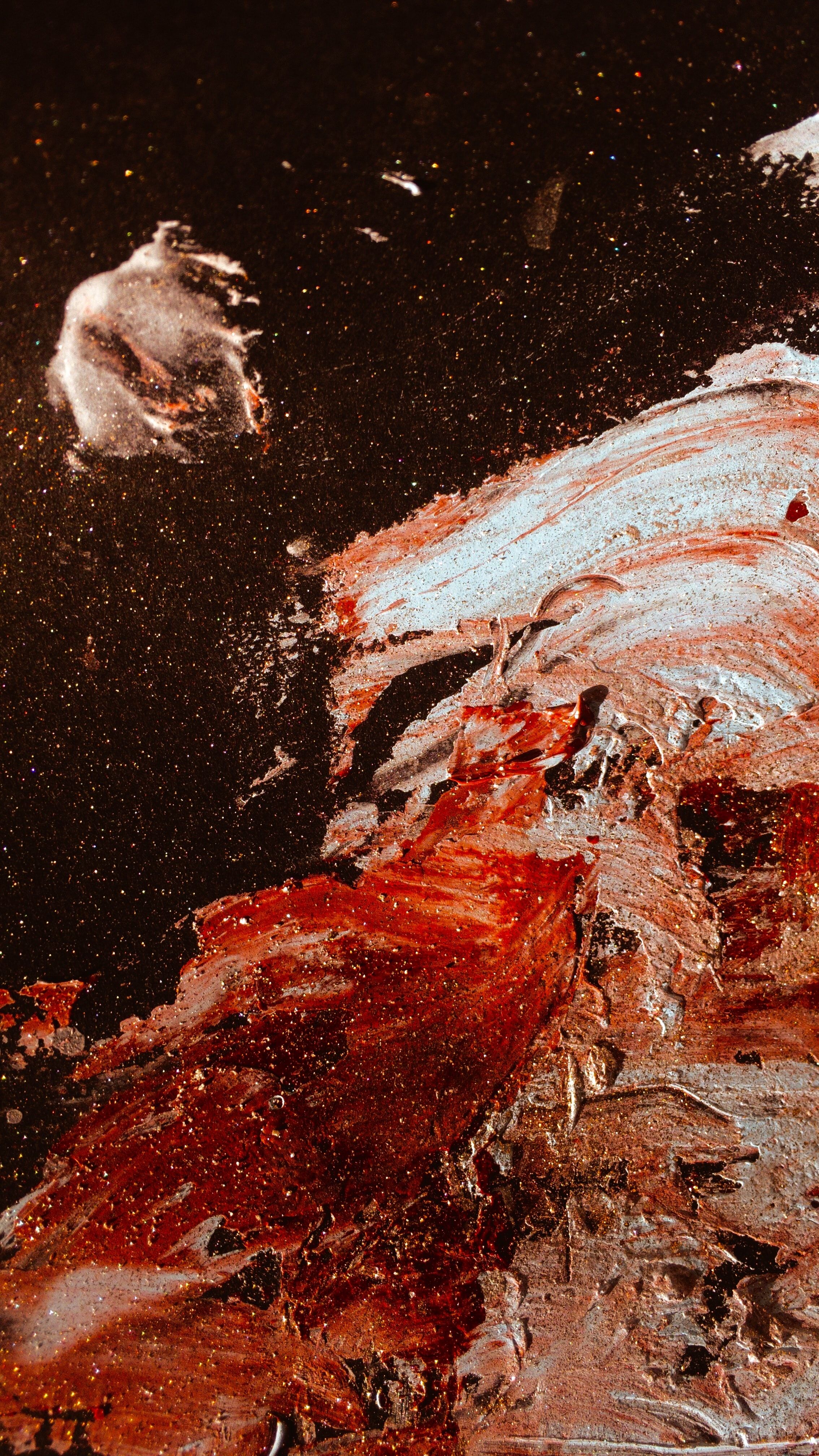Vernice astratta rosso e bianco, 2268x4032 Full HD Verticale, iPhone Plus
