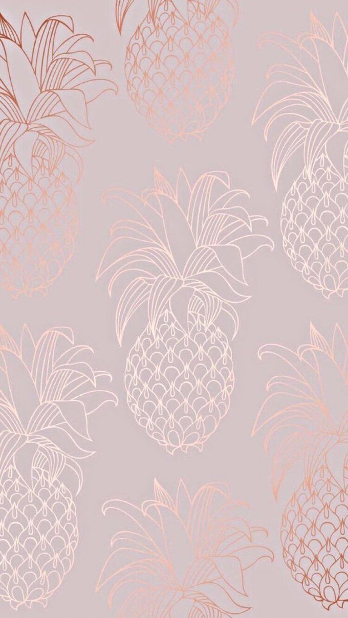 Ananas rose gold decorativi, 680x1209 Full HD Verticale, iPhone Plus