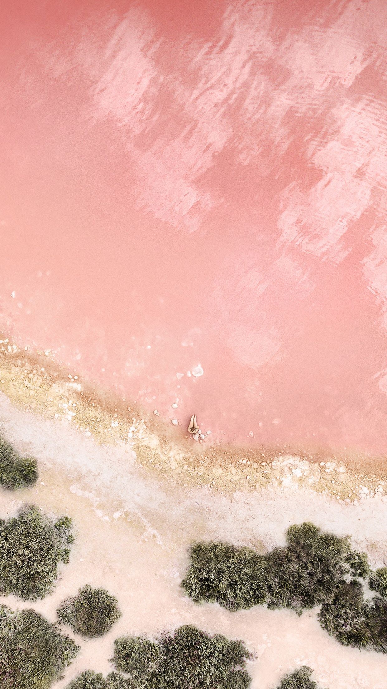 Spiaggia rosa vista dall'alto, 1242x2208 Full HD Verticale, iPhone Air