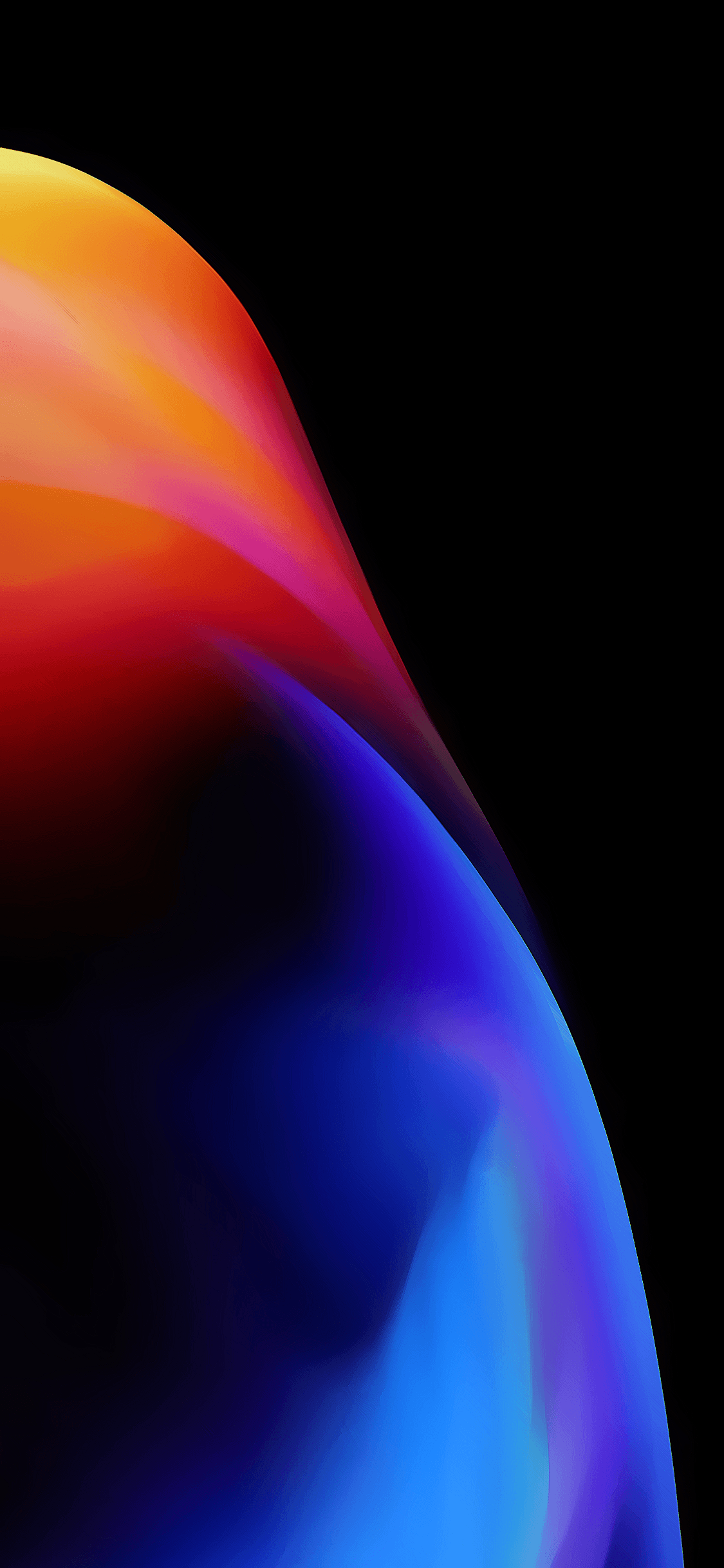 Sfumatura astratta arancione blu, 1125x2436 Verticale, iPhone Pro