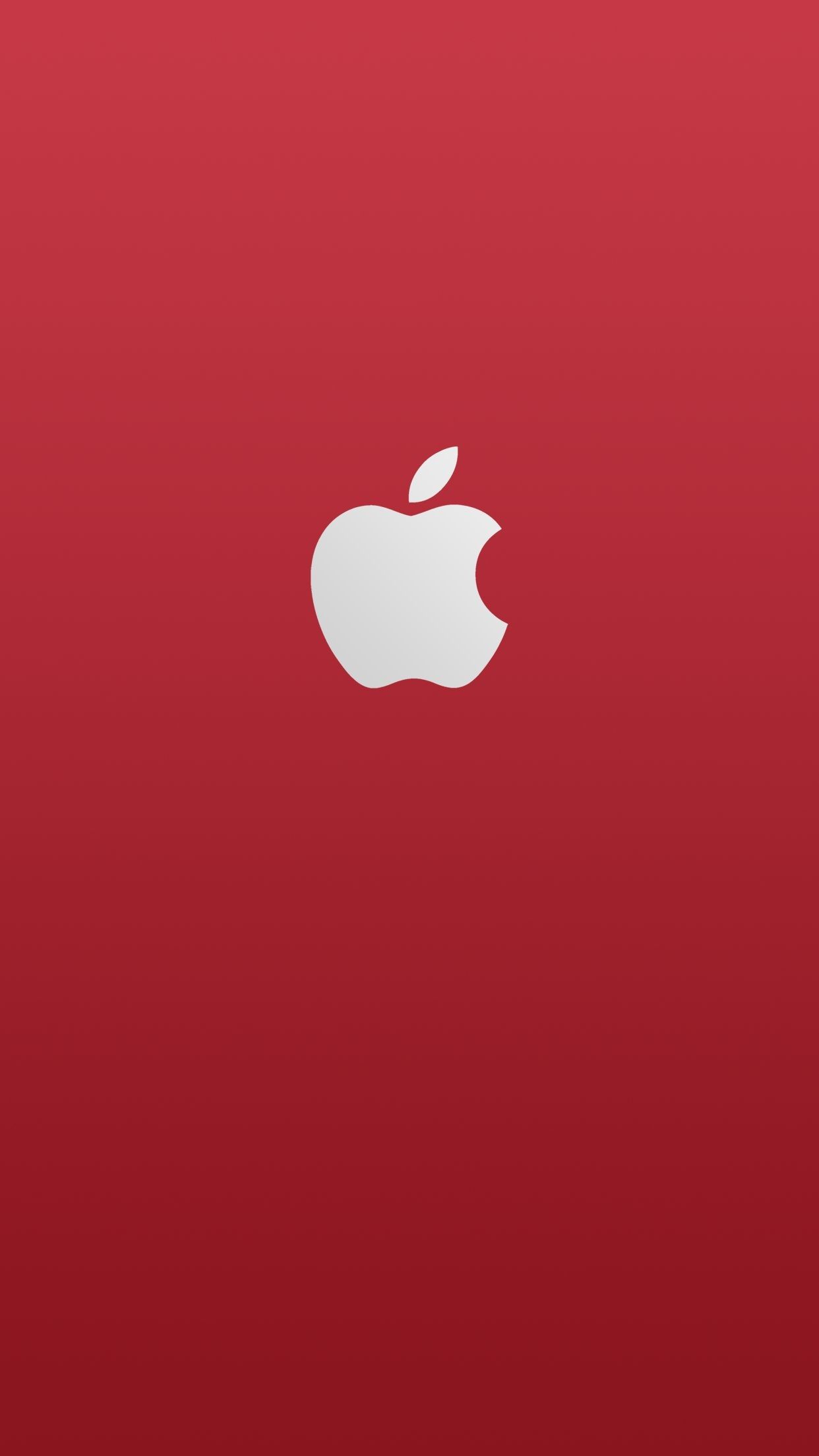 Logo Apple bianco sfondo rosso, azienda tech, 1242x2208 Verticale, iPhone Pro