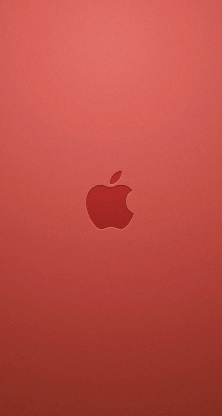 Logo Apple rosso, azienda tech, 744x1392 Verticale, iPhone Plus