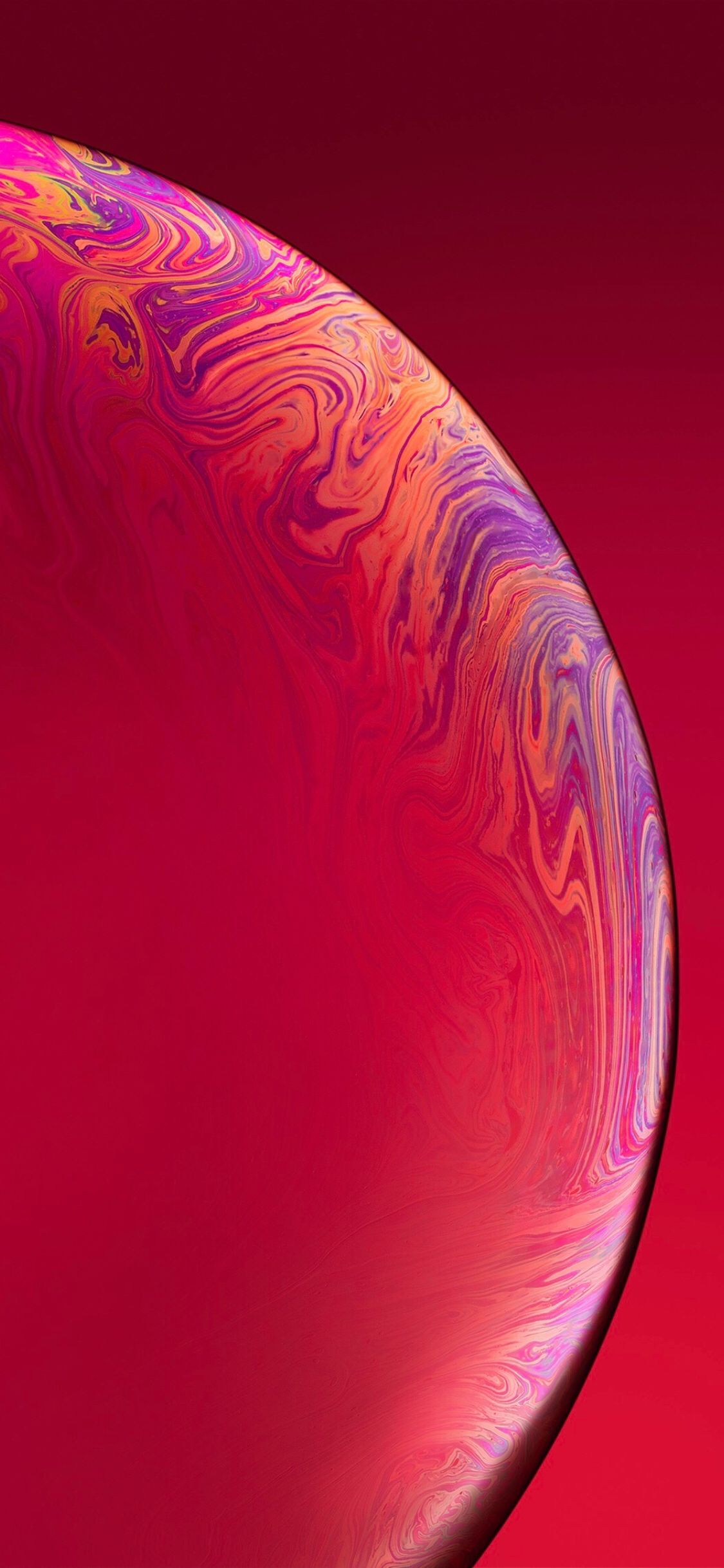 Bolla astratta rossa, 1125x2436 Full HD Verticale, iPhone Plus