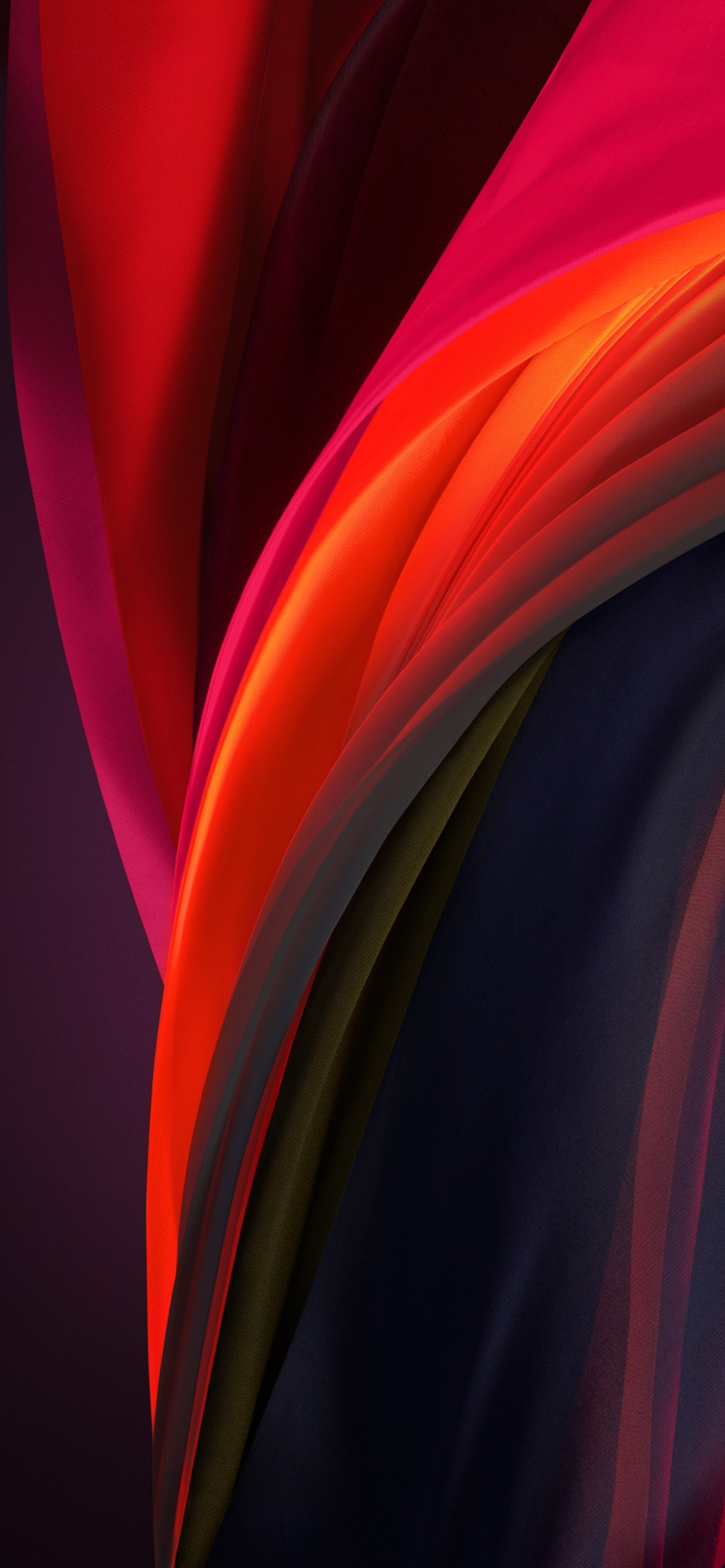 Curve astratte rosso e nero, 1242x2688 Full HD Verticale, iPhone Pro Max