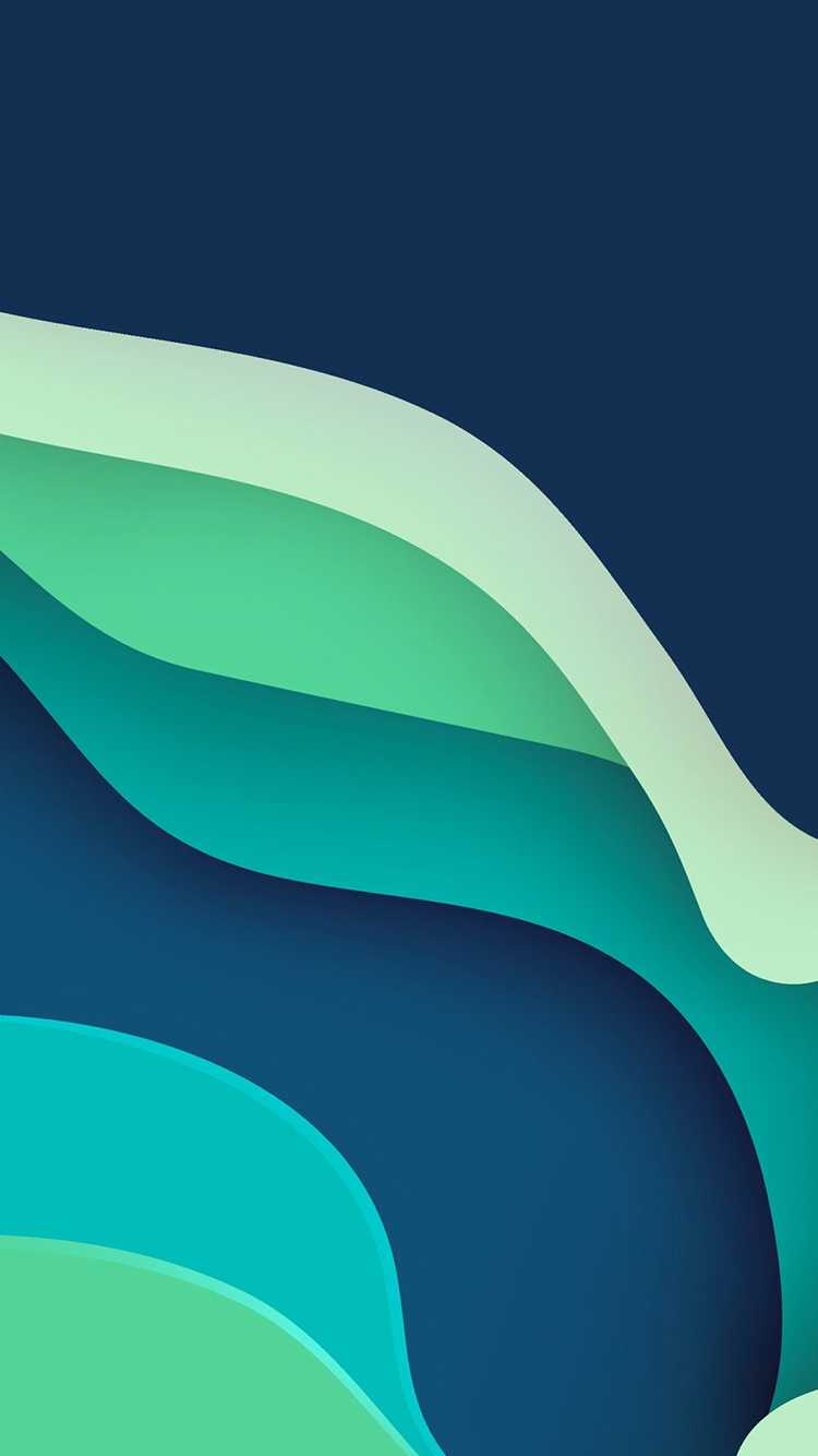 Onde astratte blu e verdi, 750x1334 Verticale, iPhone Pro