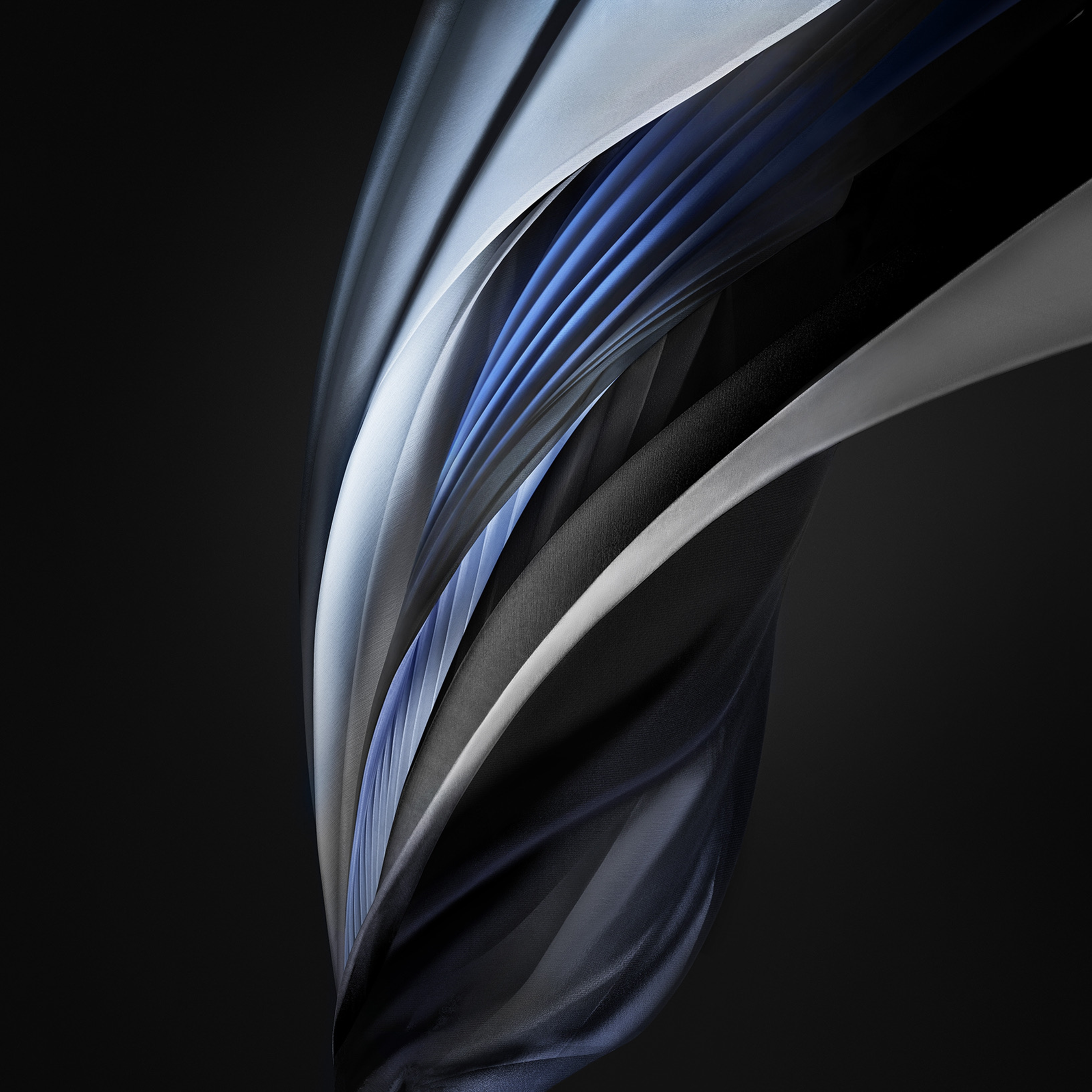 Nastro astratto blu e nero, 2688x2688 2K, Monitor Gaming