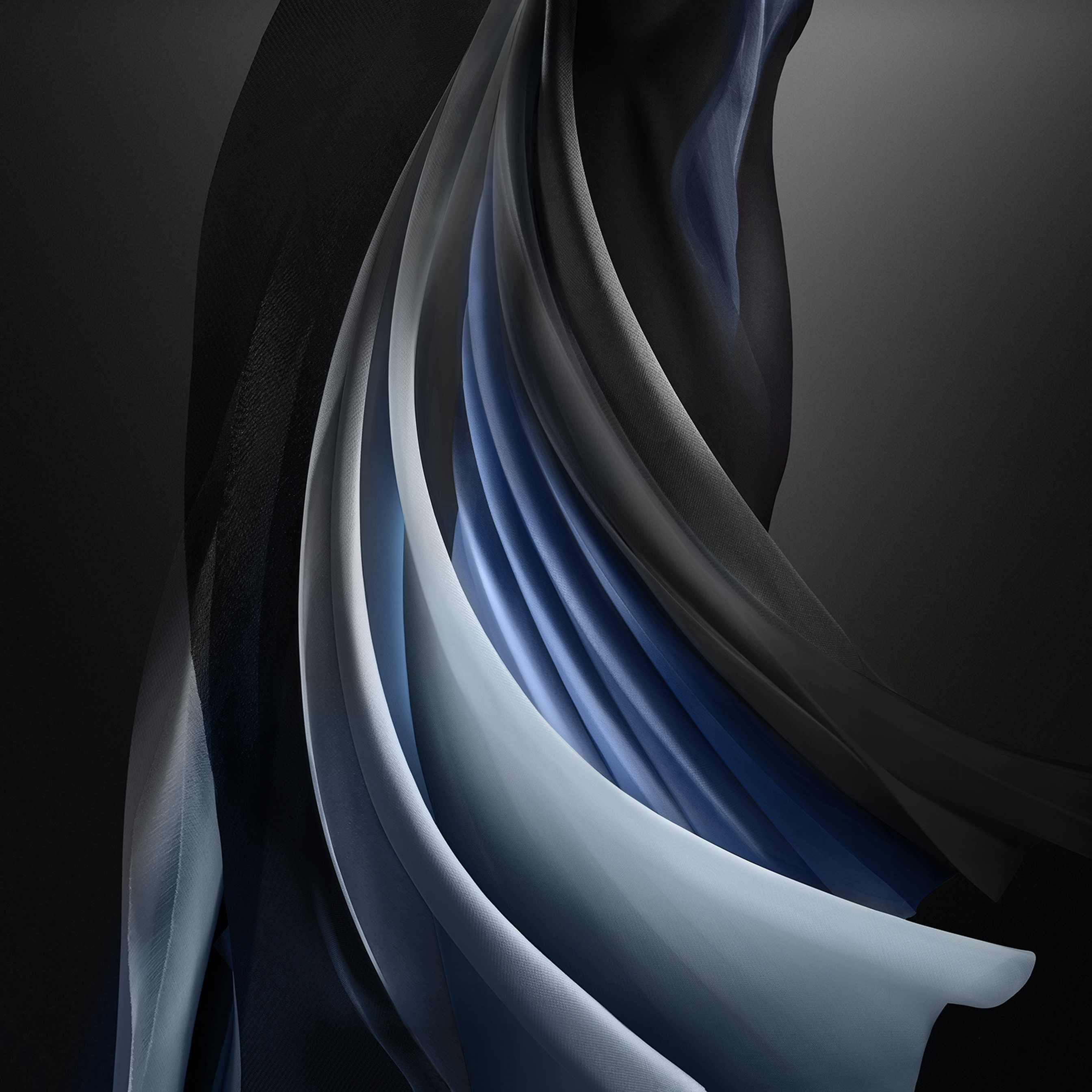 Tessuto blu scuro astratto, 2688x2688 2K, PC