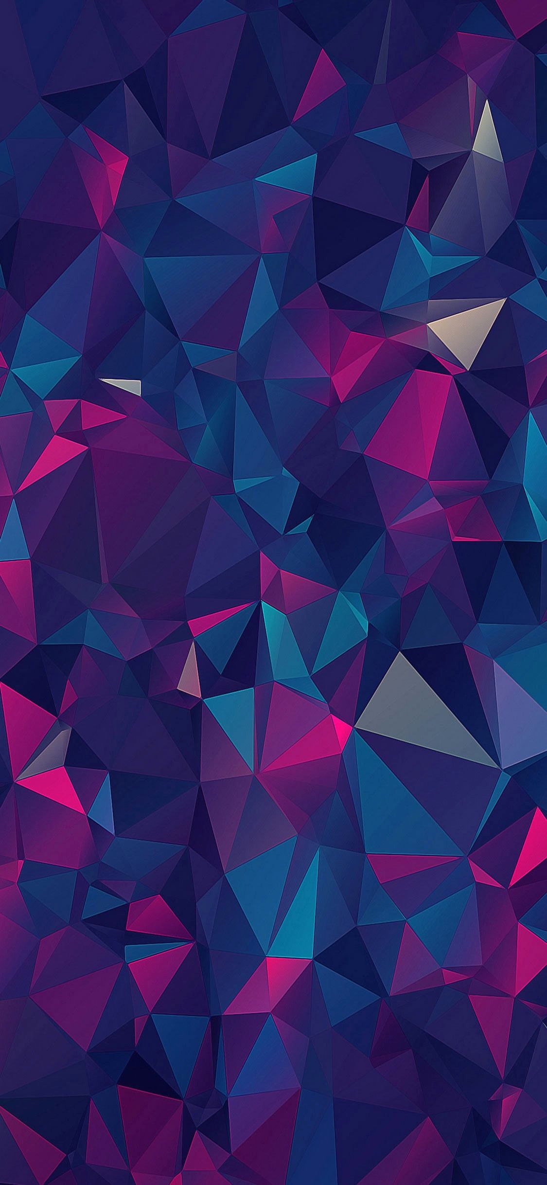 poligoni geometrici blu viola, 1125x2436 Verticale, iPhone Pro Max