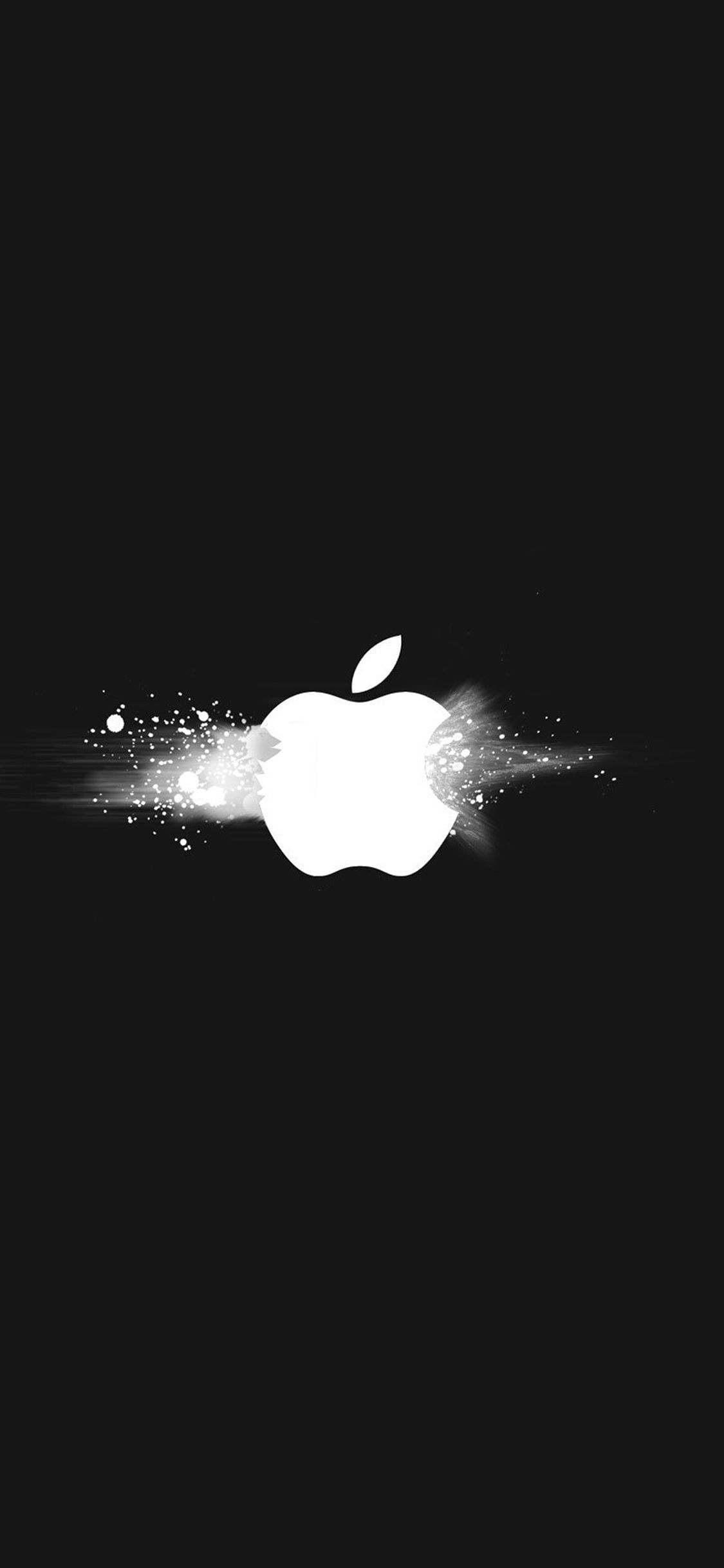 Logo Apple bianco particellare nero, 1125x2436 Full HD Verticale, iPhone
