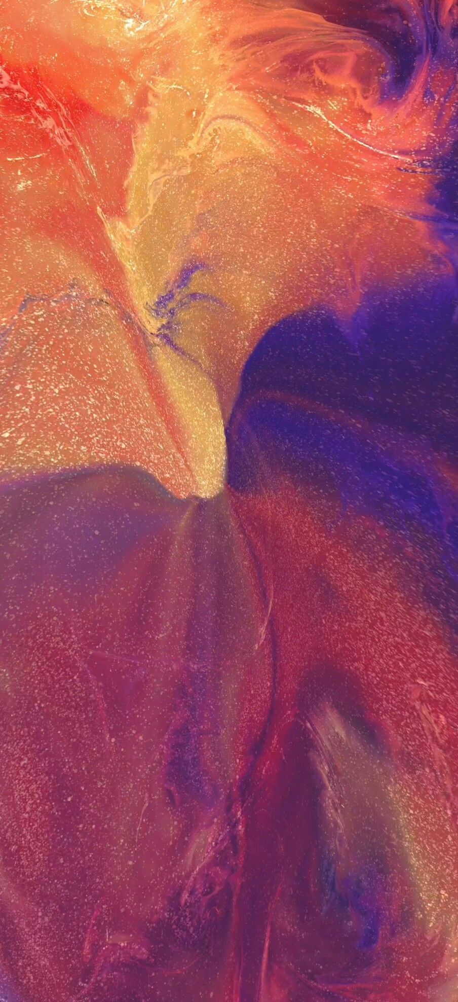 Astratto fluido arancione viola, 904x1976 Full HD Verticale, iPhone Pro